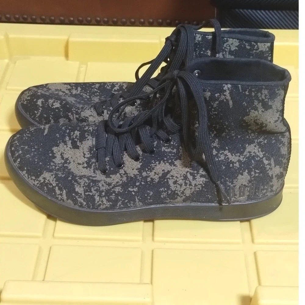 NOBULL High Top Trainer Black Army Green Camo SuperFabric Training Shoes Mens 10